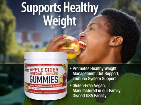 Nature's Answer Apple Cider Vinegar & Ginger Gummies - 45 Count