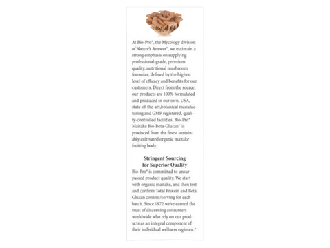 Nature’s Answer Bio-Pro Maitake Mushroom Liquid Extract - 60ml