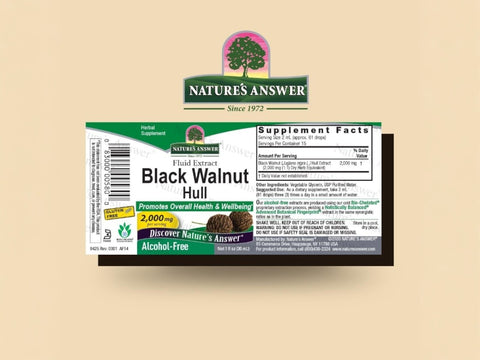 Nature’s Answer Black Walnut hull alcohol-free extract 30ml barcode
