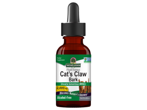 Nature's Answer Cat's Claw Bark Alcohol-Free Liquid Extract 60ml herbal supplement front label