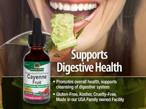Nature’s Answer Cayenne Fruit Liquid Extract Low Alcohol - 30ml