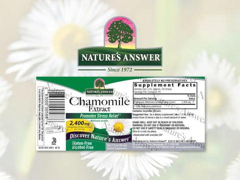 Nature’s Answer Chamomile alcohol-free liquid extract 30ml barcode