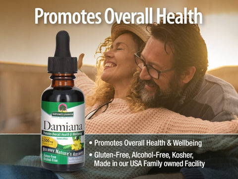 Nature’s Answer Damiana Leaf Alcohol-Free Herbal Extract 2500mg – 30ml