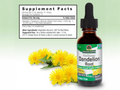 Nature’s Answer Dandelion Root liquid extract supplement facts 30ml bottle