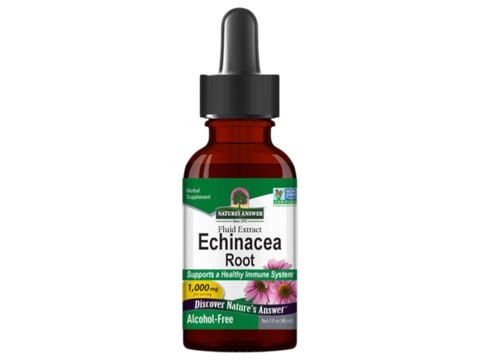 Nature's Answer Alcohol-Free Echinacea Extract 60ml liquid herbal supplement front label
