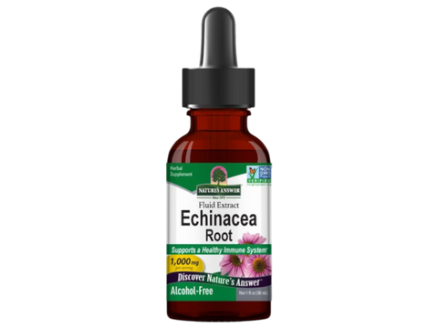 Nature's Answer Alcohol-Free Echinacea Extract 30ml liquid herbal supplement front label