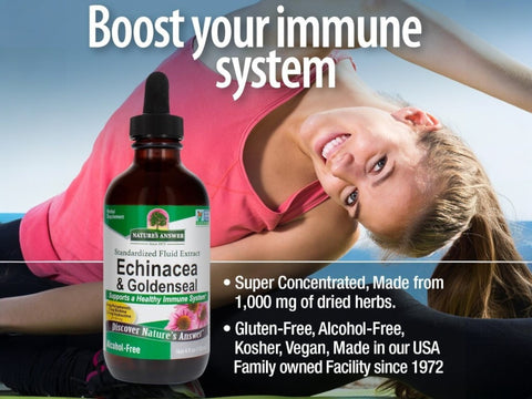 Nature’s Answer Echinacea & Goldenseal Alcohol-Free Herbal Extract 120ml
