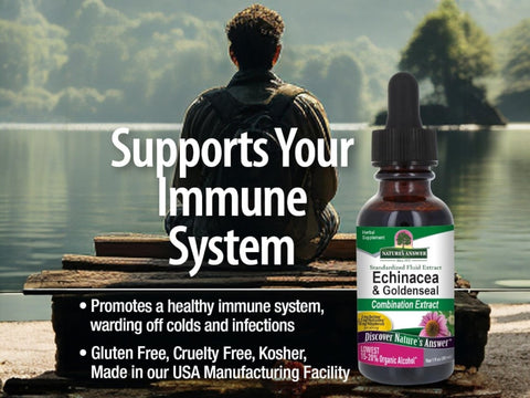 Nature’s Answer Echinacea & Goldenseal Low Alcohol Herbal Extract 30ml