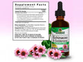 Nature’s Answer Echinacea Goldenseal supplement facts 60ml back label on a white background