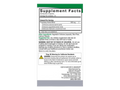Nature’s Answer Echinacea Goldenseal supplement facts 60 vegetarian capsules back label on a white background
