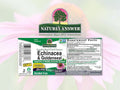 Nature’s Answer Echinacea Goldenseal alcohol free liquid extract 60ml barcode on a light pink floral background