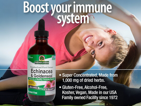 Nature’s Answer Echinacea and Goldenseal Herbal Liquid Supplement 30ml