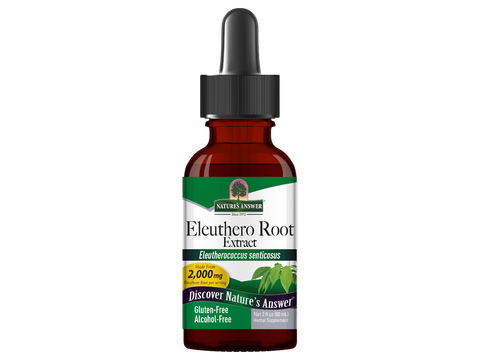 Nature’s Answer Eleuthero root alcohol-free liquid extract 60ml bottle front label