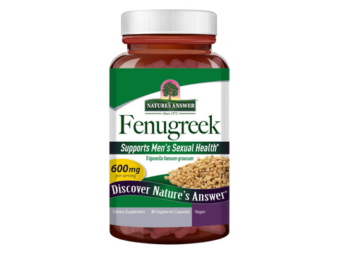 Nature’s Answer Fenugreek Seed vegetarian capsules 90 count bottle front view