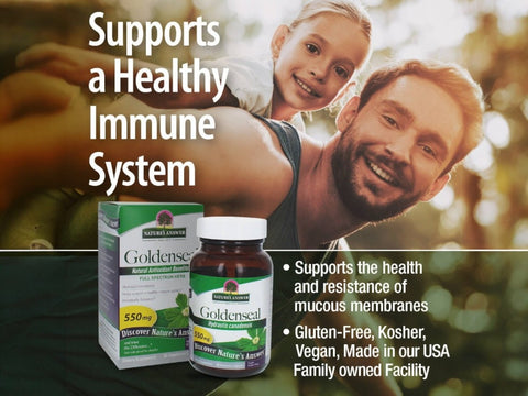 Nature’s Answer Goldenseal Root Vegetarian Capsules 550mg – 50 Count