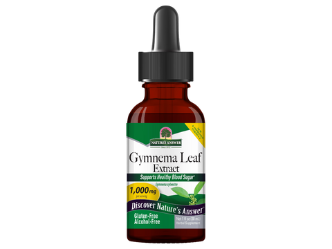 Nature’s Answer Gymnema Leaf alcohol-free liquid extract 30ml bottle front label