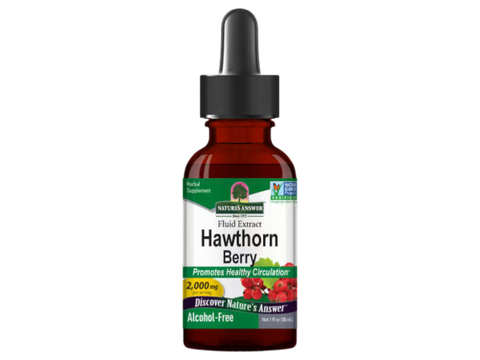 Nature’s Answer Hawthorn Berry Alcohol-Free Liquid Extract 30ml bottle front view