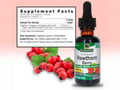 Nature’s Answer Hawthorn Berry Alcohol-Free Liquid Extract 30ml supplement facts label