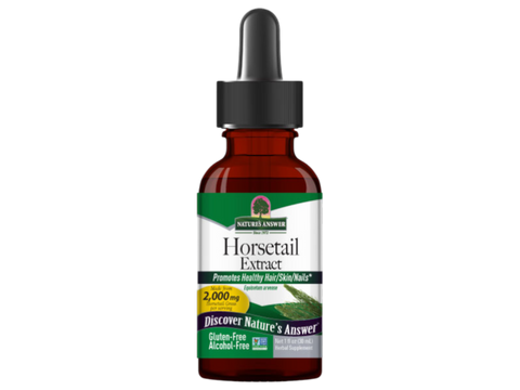 Nature's Answer Alcohol-Free Horsetail Extract 30ml liquid herbal supplement front label