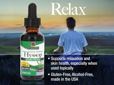 Nature's Answer Hyssop Flower Liquid Extract Alcohol-Free - 30ml