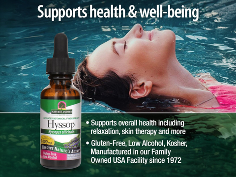 Nature’s Answer Hyssop Herb Herbal Liquid Supplement - 30ml