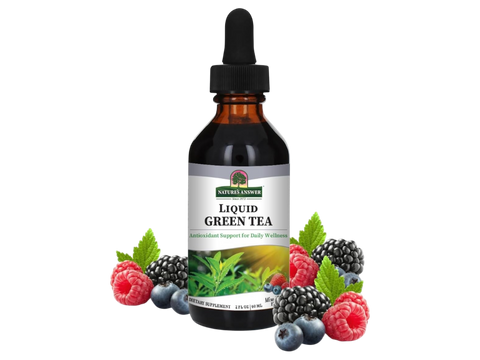 Nature’s Answer Liquid Green Tea ORAC mixed berry flavour 60ml bottle front label