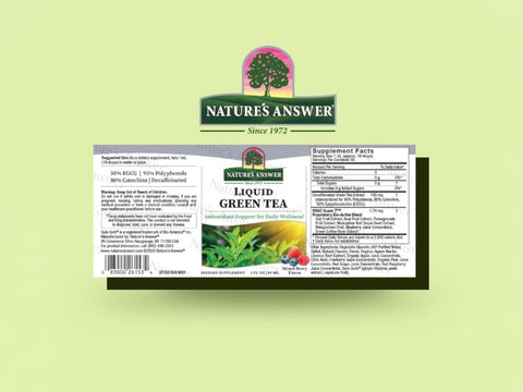 Nature’s Answer Liquid Green Tea ORAC mixed berry 60ml barcode
