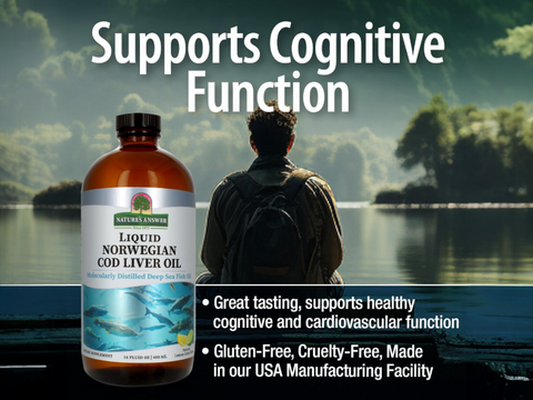 Nature’s Answer Liquid Norwegian Cod Liver Oil Lemon Lime – 480ml