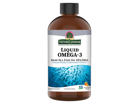 Nature's Answer Liquid Omega-3 Fish Oil EPA DHA 480ml supplement front label
