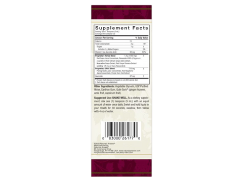Nature's Answer Alcohol-Free Resveratrol Reserve 150ml barcode packaging