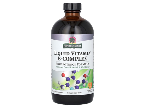 Nature’s Answer Liquid Vitamin B-Complex Tangerine Flavour 480ml bottle front view