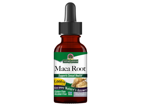 Nature’s Answer Maca Root Liquid Extract Alcohol-Free 30ml bottle front view on a white background