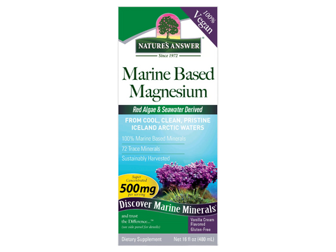 Nature’s Answer Marine Calcium Magnesium Liquid Vanilla Cream 480ml box front view
