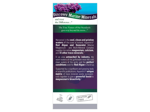 Marine Minerals packaging with purple and blue design