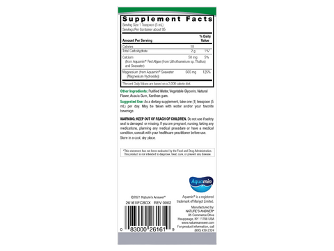 Nature’s Answer Marine Calcium Magnesium Liquid Vanilla Cream 480ml box barcode image