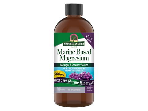 Nature’s Answer Marine Calcium Magnesium Liquid Vanilla Cream 480ml bottle front view