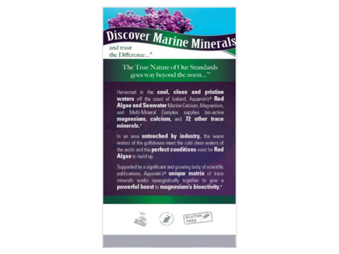 Nature's Answer Marine Based Magnesium Plant-Based Capsules 90 count back box label