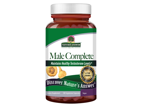 Nature’s Answer Male Complete Herbal Food Supplement 120 vegan capsules bottle front view
