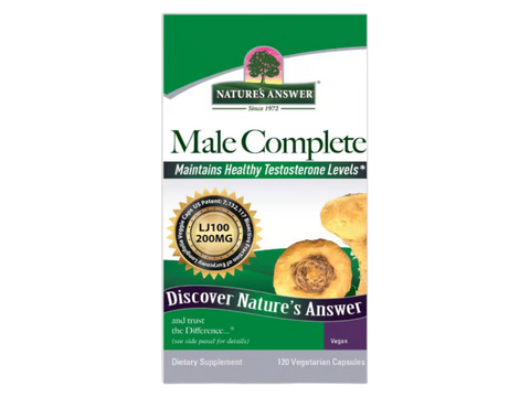 Nature’s Answer Male Complete Herbal Food Supplement 120 vegan capsules box front view