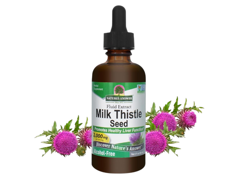 Nature’s Answer Milk Thistle Alcohol-Free Liquid Extract 60ml bottle front view
