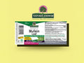Nature’s Answer Mullein Leaf liquid extract 60ml barcode on a yellow background