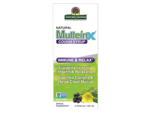 Nature’s Answer Mullein-X Herb & Honey Syrup 120ml box front view