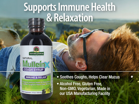 Nature’s Answer Mullein Leaf Herbal Liquid Supplement with Honey 120ml