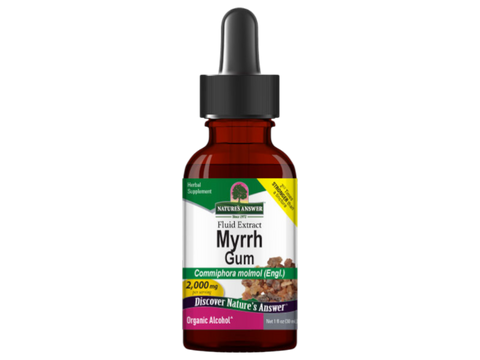 Nature’s Answer Myrrh gum resin liquid extract organic alcohol 30ml bottle front label