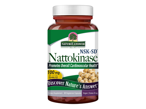 Nature’s Answer Nattokinase Enzyme Capsules – 60 Vegetarian Capsules bottle front label