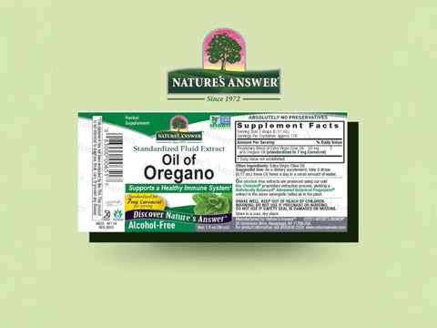 Nature’s Answer Oil of Oregano Leaf Alcohol-Free Liquid Extract 30ml barcode image