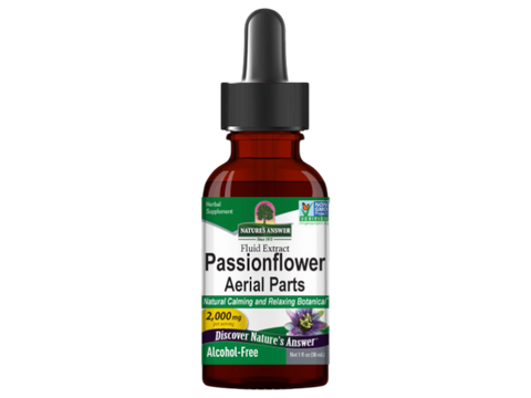 Nature’s Answer Passionflower alcohol-free liquid extract 30ml bottle front label