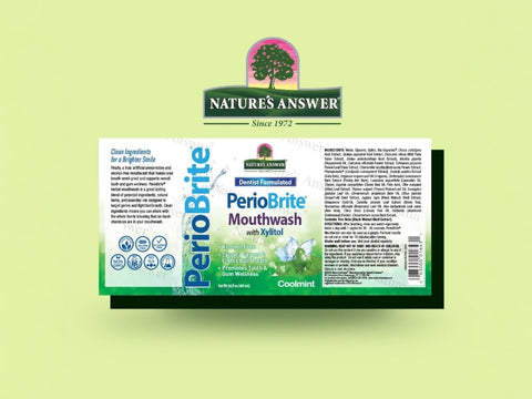 Nature’s Answer PerioBrite Cool Mint alcohol-free mouthwash 480ml barcode