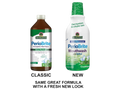 Nature’s Answer PerioBrite Cool Mint alcohol-free mouthwash 480ml front view- old new packaging