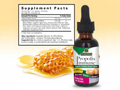 Nature’s Answer Propolis Resin Liquid Extract 30ml supplement facts label on a white background